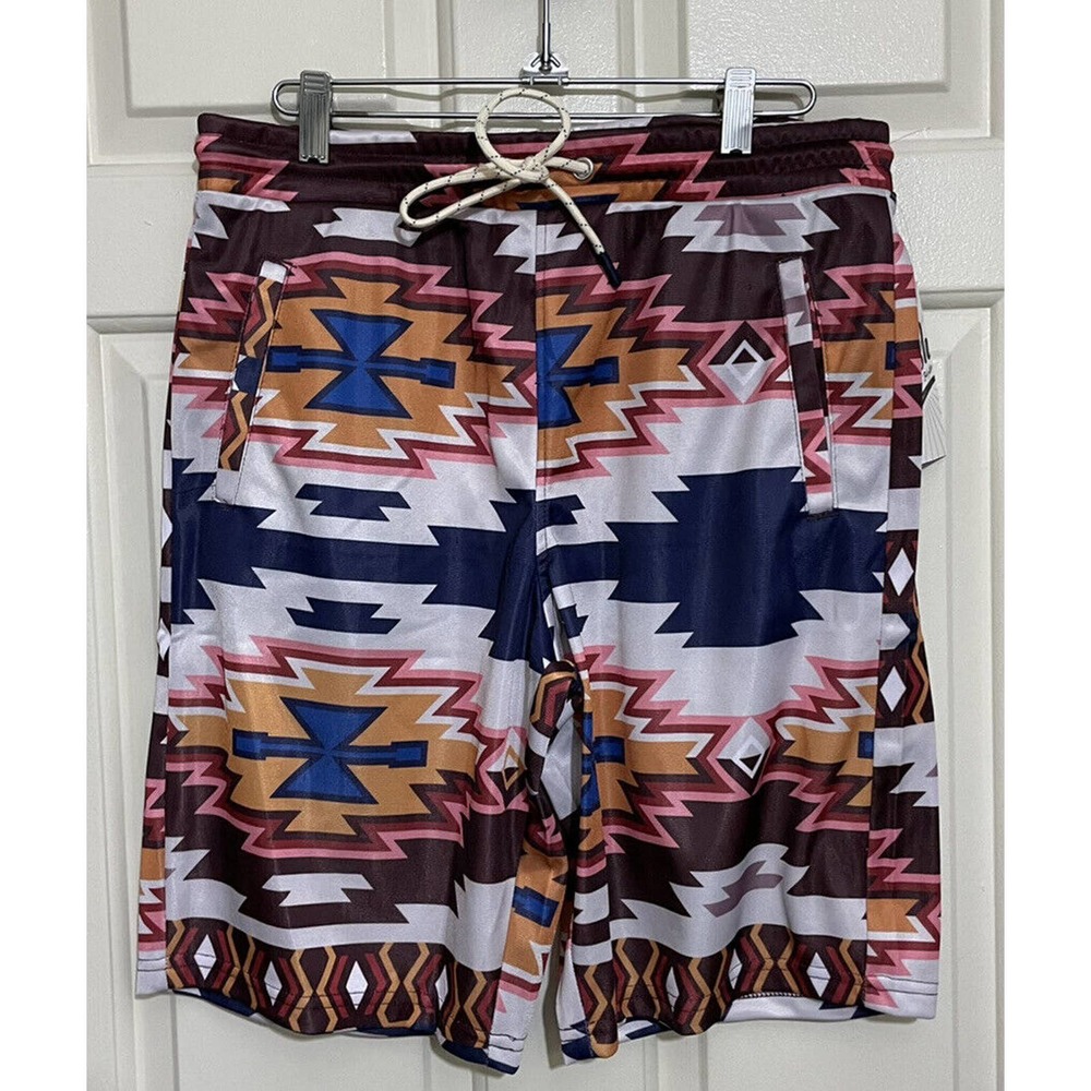 Fresh Prints Of Bel-Air Men's Light Santa Fe Graphic Shorts Size M